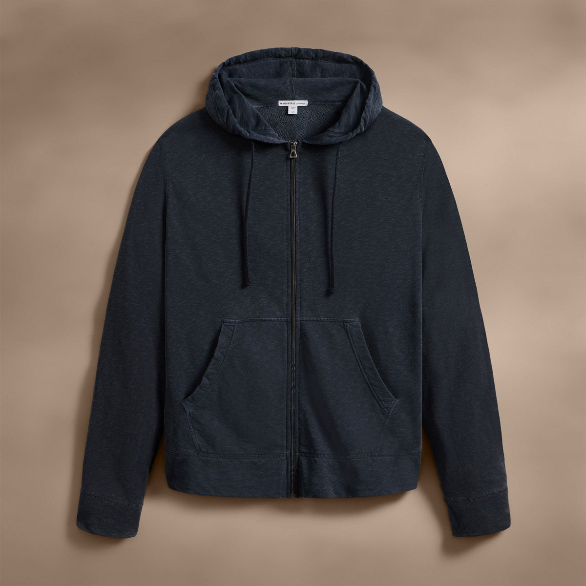 Vintage French Terry Zip Up Hoodie in Blue Noir Pigment | James Perse Los Angeles