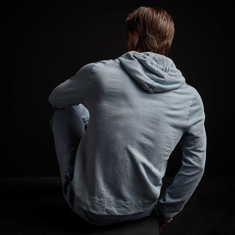 Vintage French Terry Zip Up Hoody - Bluestone Pigment | James Perse Los Angeles