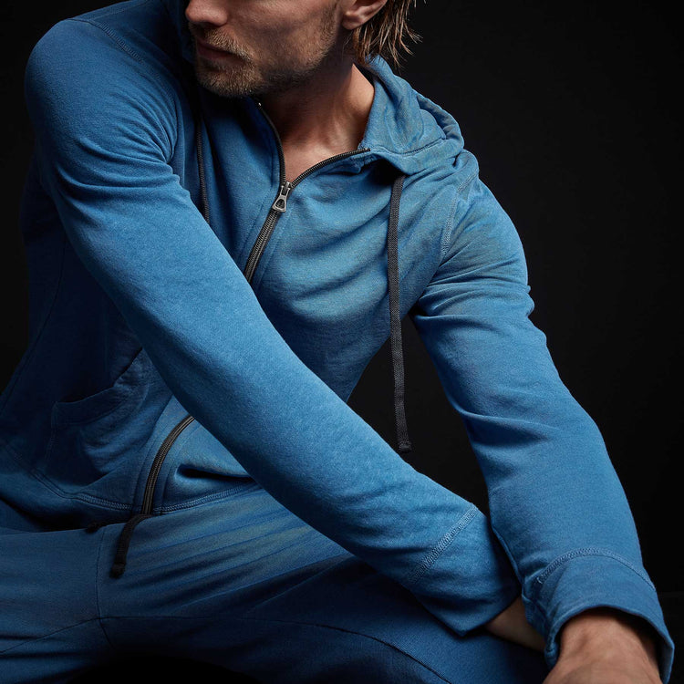 Vintage French Terry Zip Up Hoody in Bolt Pigment | James Perse Los Angeles