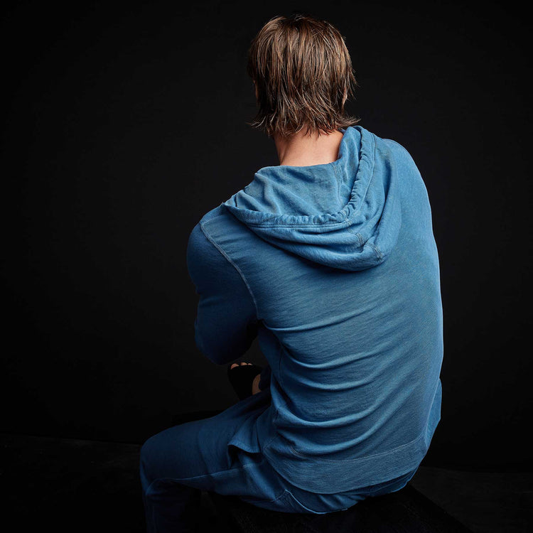 Vintage French Terry Zip Up Hoody in Bolt Pigment | James Perse Los Angeles