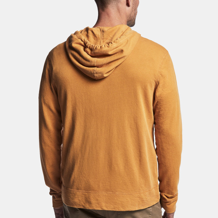Vintage Fleece Hoodie In Brass Pigment | James Perse Los Angeles