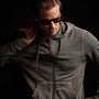 Vintage French Terry Zip Up Hoodiein Burro Pigment | James Perse Los Angeles