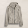 Vintage French Terry Zip Up Hoodie in Concrete Pigment | James Perse Los Angeles