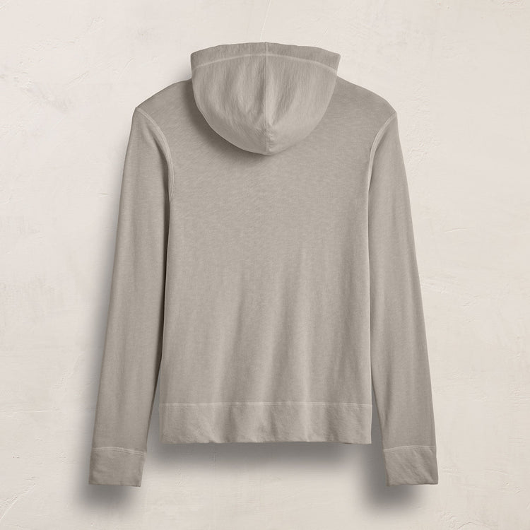 Vintage French Terry Zip Up Hoodie in Concrete Pigment | James Perse Los Angeles
