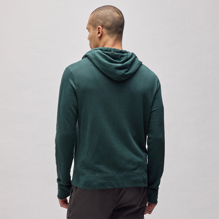Vintage French Terry Zip Up Hoodie in Canopy Pigment | James Perse Los Angeles