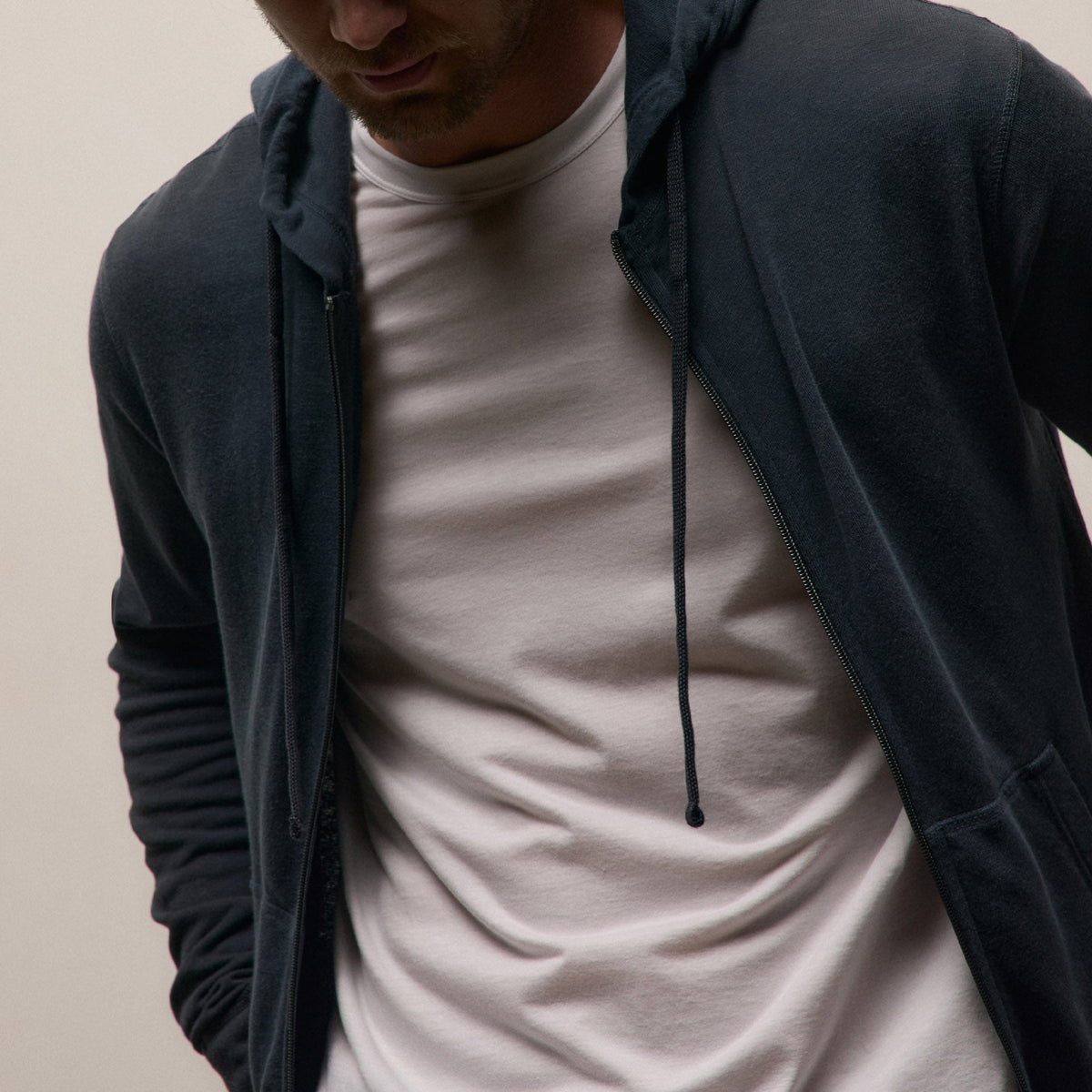 Vintage French Zip Up Hoodie in Deep Pigment | James Perse Los Angeles