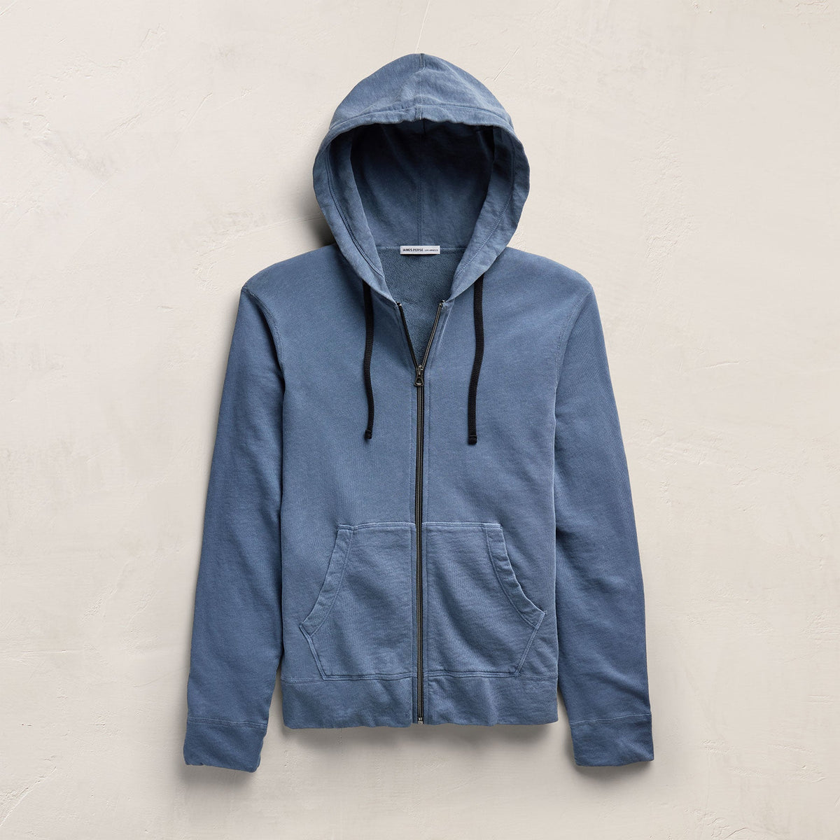Vintage French Terry Zip Up Hoodie in Danube Pigment | James Perse Los Angeles