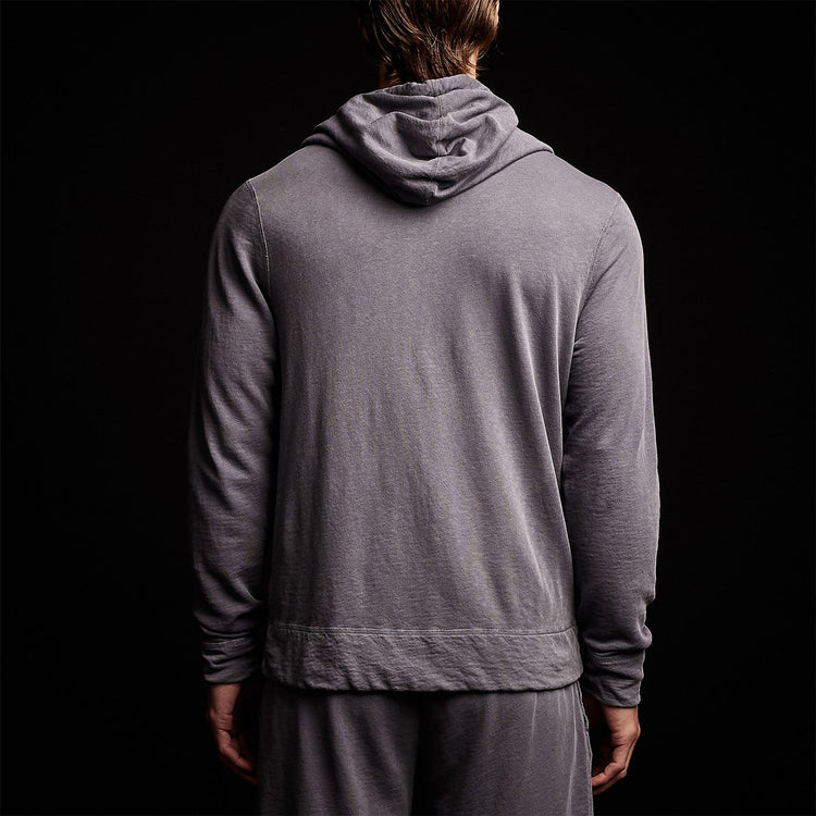 Vintage French Terry Zip Up Hoodiein Flannel Pigment | James Perse Los Angeles