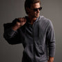Vintage French Terry Zip Up Hoodiein Flannel Pigment | James Perse Los Angeles