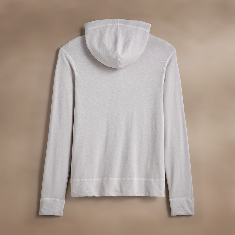 Vintage French Terry Zip Up Hoodie in Light Mist Pigment | James Perse Los Angeles