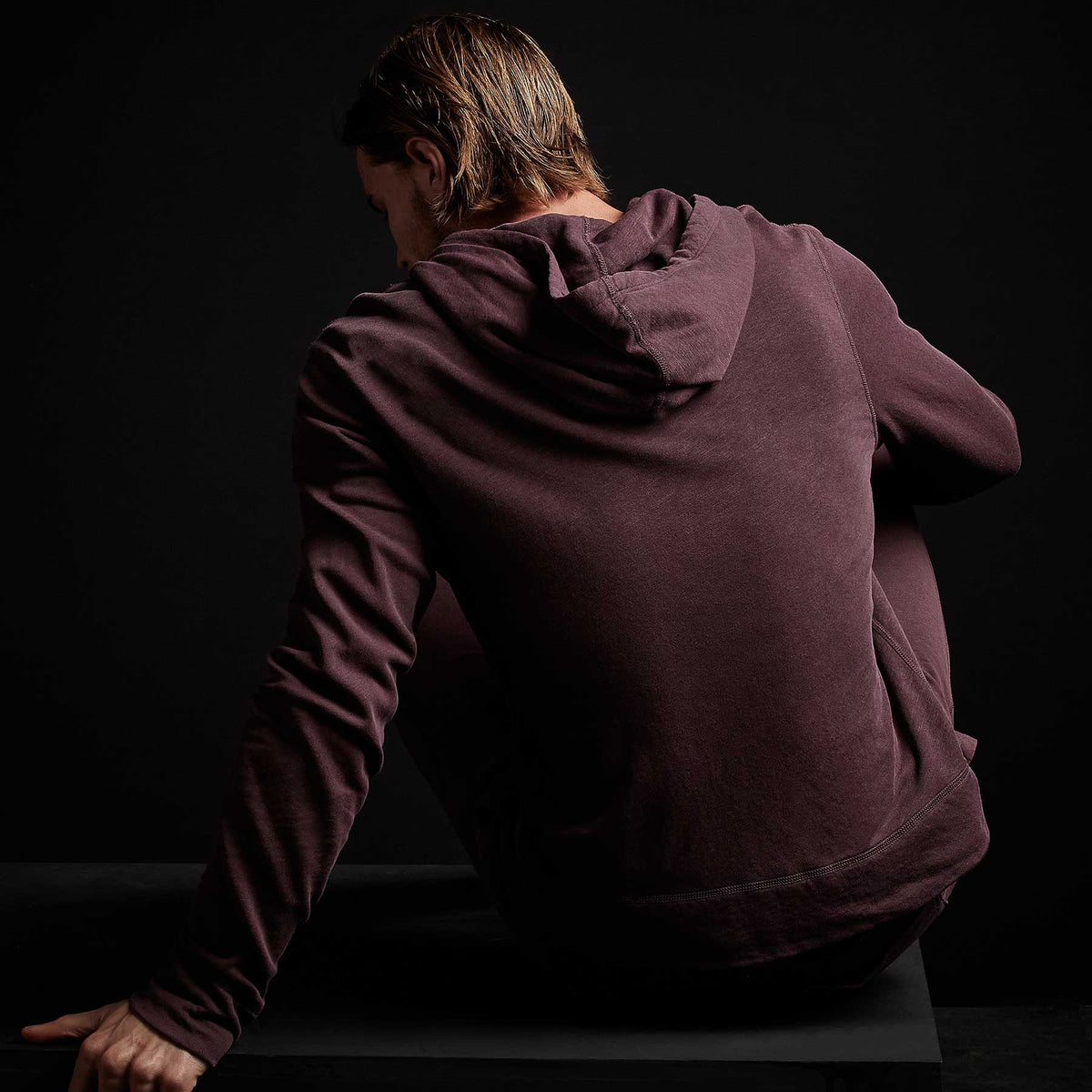 Vintage French Terry Zip Up Hoody in Napa Pigment | James Perse Los Angeles