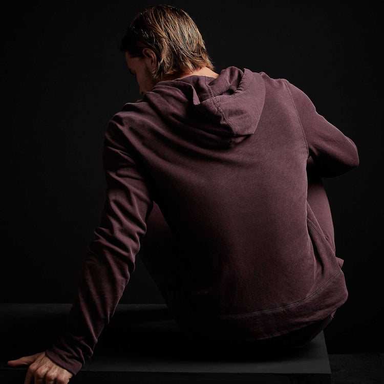 Vintage French Terry Zip Up Hoody in Napa Pigment | James Perse Los Angeles