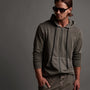 Vintage French Terry Zip Up Hoodiein River Rock Pigment | James Perse Los Angeles