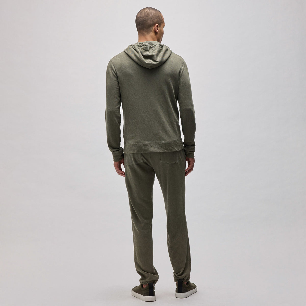 Vintage French Terry Zip Up Hoodie in Trooper Pigment | James Perse Los Angeles
