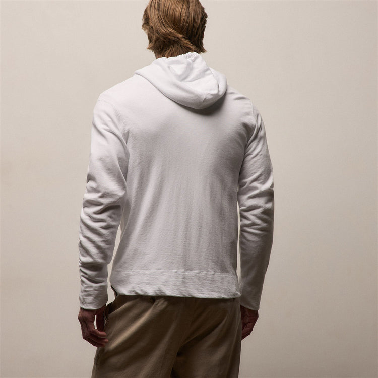 Vintage French Zip Up Hoodie in White | James Perse Los Angeles