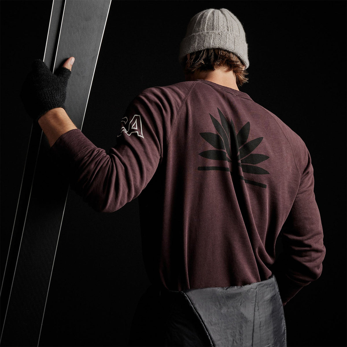 Pullover Raglan Lotus & Ca in Dahlia | James Perse Los Angeles