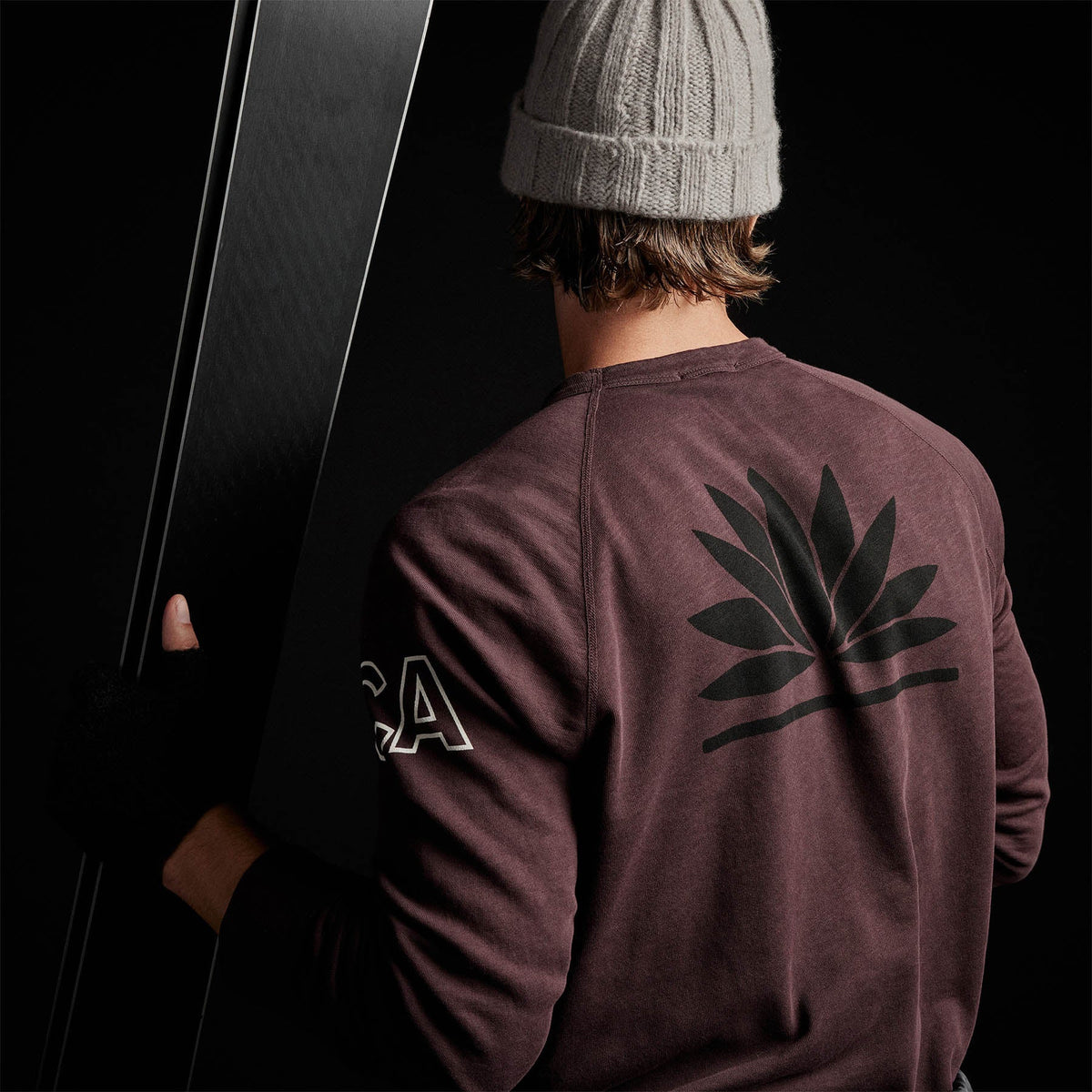 Pullover Raglan Lotus & Ca in Dahlia | James Perse Los Angeles