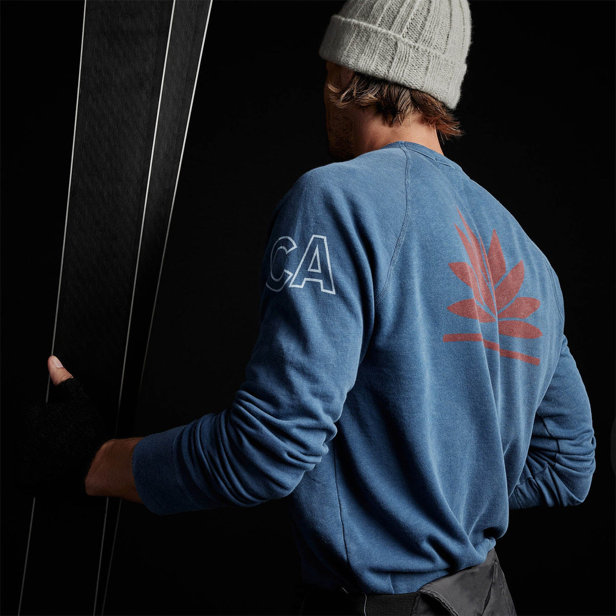 Pullover Raglan Lotus & Ca in Lake Pigment | James Perse Los Angeles
