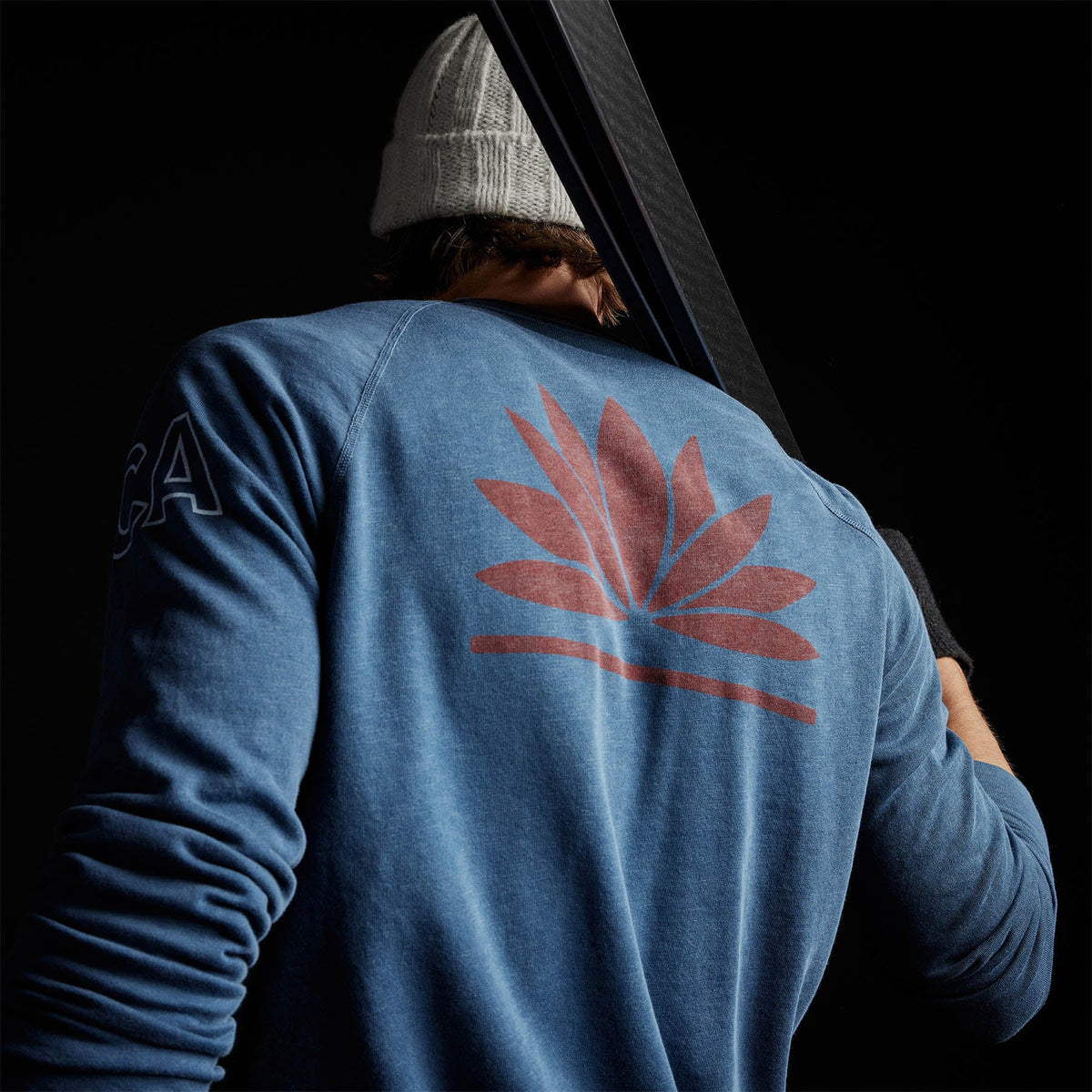 Pullover Raglan Lotus & Ca in Lake Pigment | James Perse Los Angeles