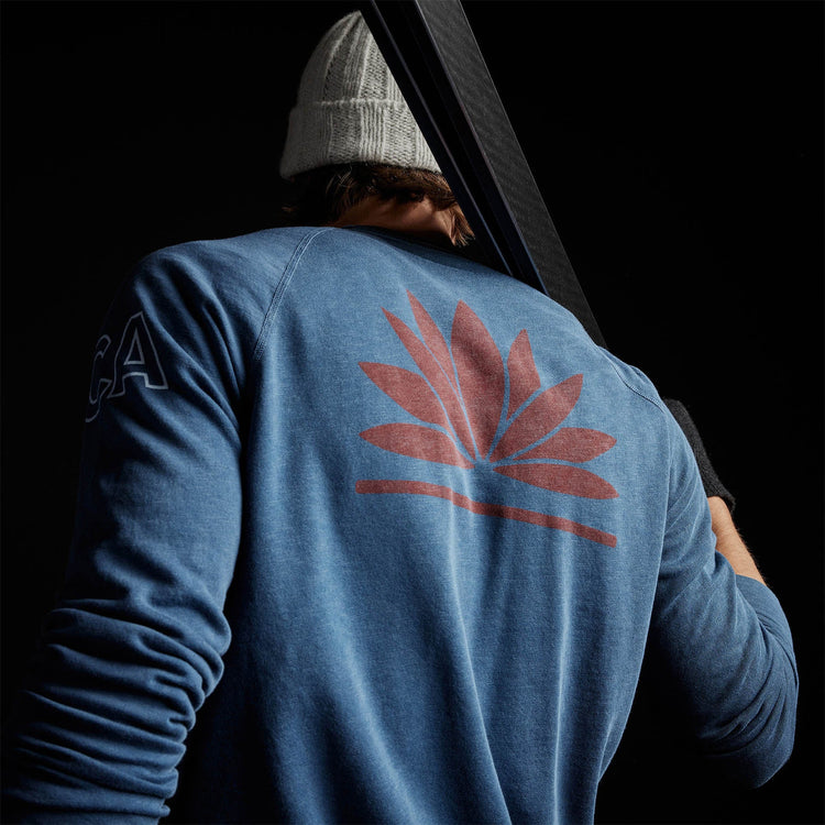 Pullover Raglan Lotus & Ca in Lake Pigment | James Perse Los Angeles