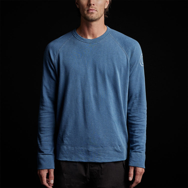 Pullover Raglan Lotus & Ca in Lake Pigment | James Perse Los Angeles