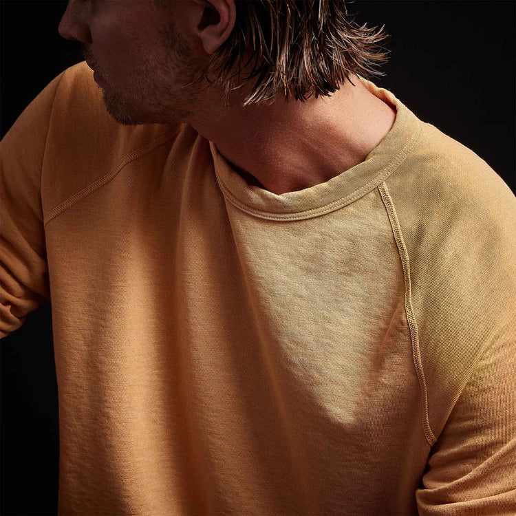 Vintage French Terry Sweatshirt in Apricot Pigment | James Perse Los Angeles 