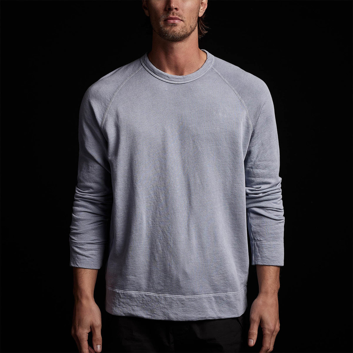 Vintage French Terry Sweatshirt in Aura Pigment | James Perse Los Angeles