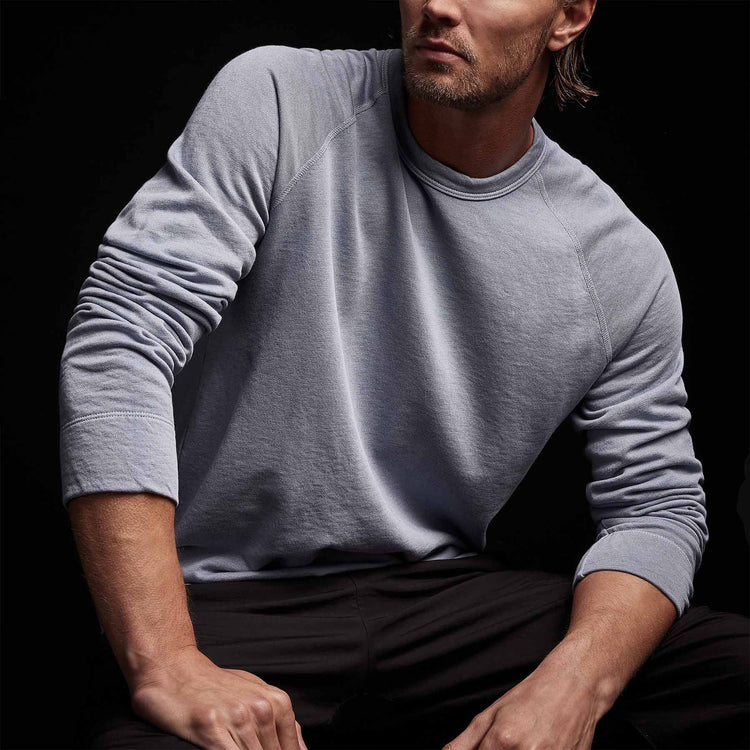 Vintage French Terry Sweatshirt in Aura Pigment | James Perse Los Angeles