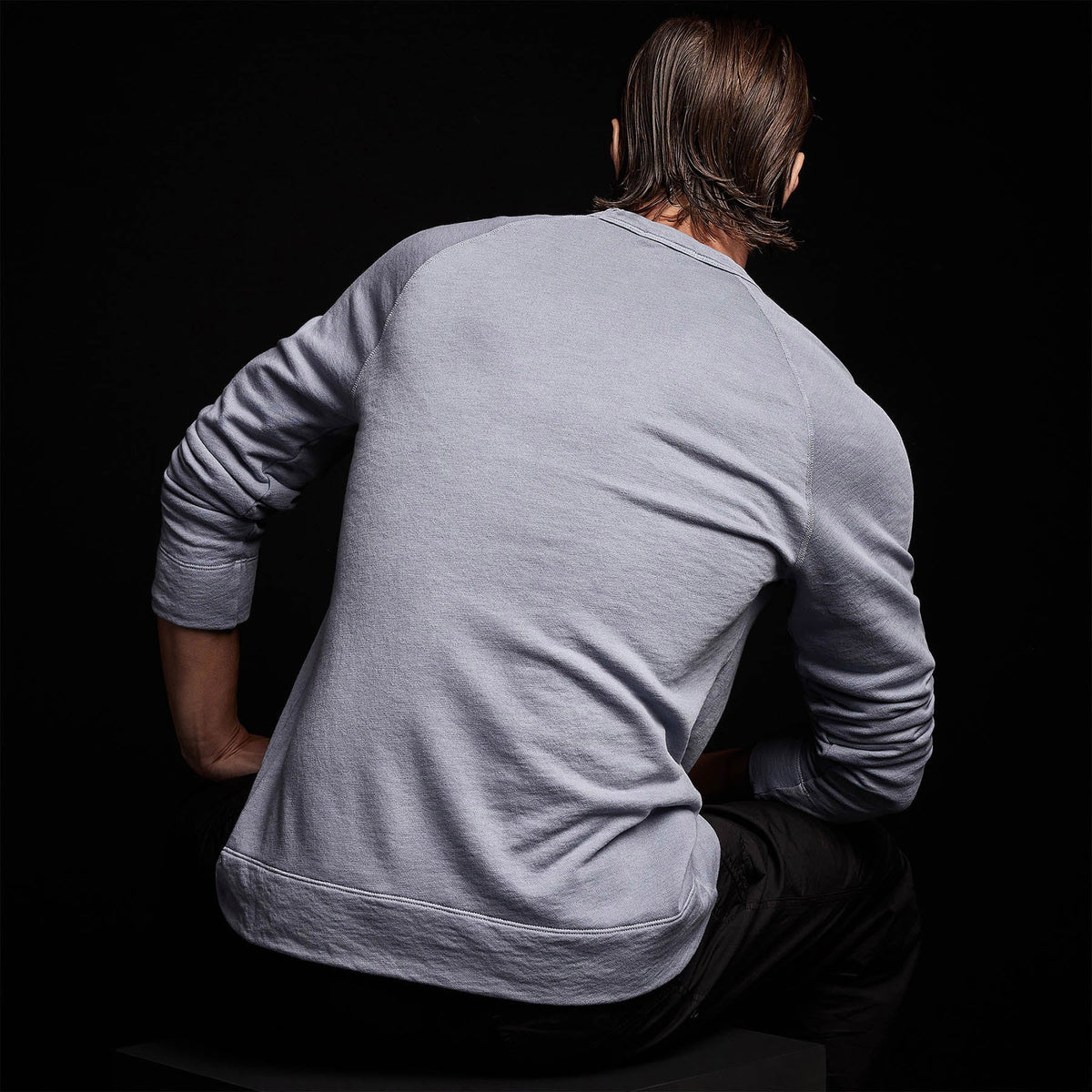 Vintage French Terry Sweatshirt in Aura Pigment | James Perse Los Angeles