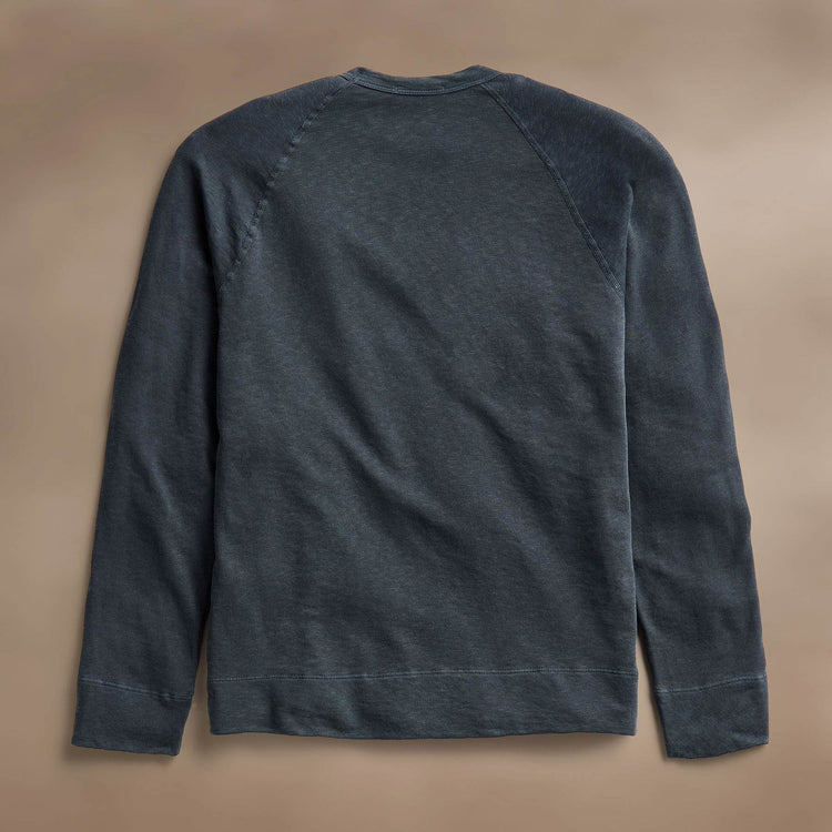 Vintage French Terry Sweatshirt in Blue Noir Pigment | James Perse Los Angeles