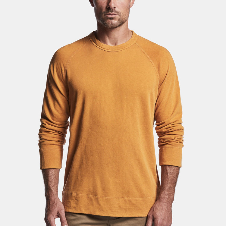 Vintage French Terry Sweatshirt in Brass Pigment | James Perse Los Angeles