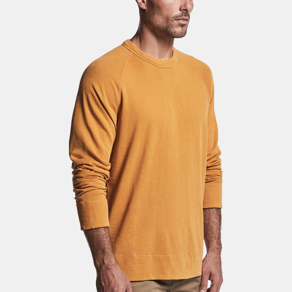 Vintage Fleece Sweatshirt in Brass Pigment | James Perse Los Angeles