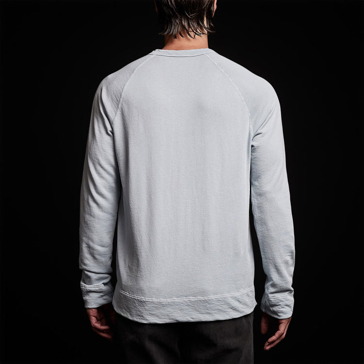 Vintage French Terry Sweatshirt in Baby Blue Pigment | James Perse Los Angeles
