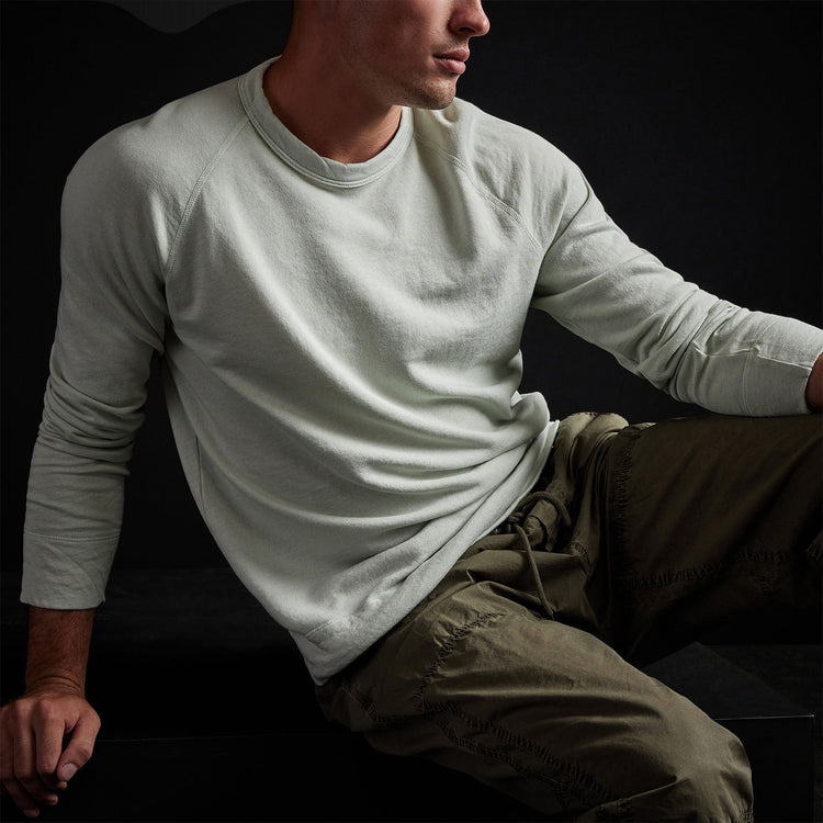 Vintage French Terry Sweatshirt in Celery Pigment | James Perse Los Angeles