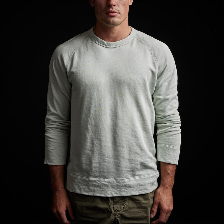Vintage French Terry Sweatshirt in Celery Pigment | James Perse Los Angeles