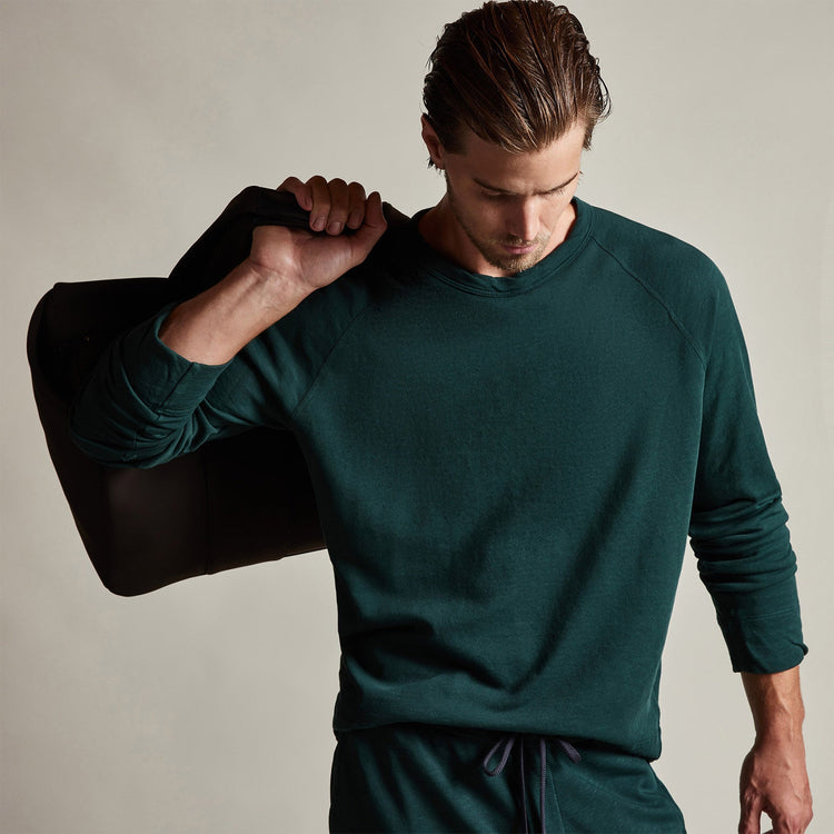 Vintage French Terry Sweatshirt in Canopy Pigment | James Perse Los Angeles