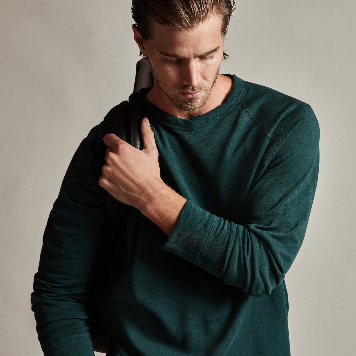 Vintage French Terry Sweatshirt in Canopy Pigment | James Perse Los Angeles