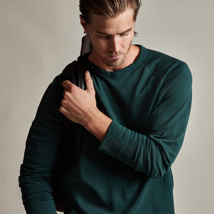 Vintage French Terry Sweatshirt in Canopy Pigment | James Perse Los Angeles