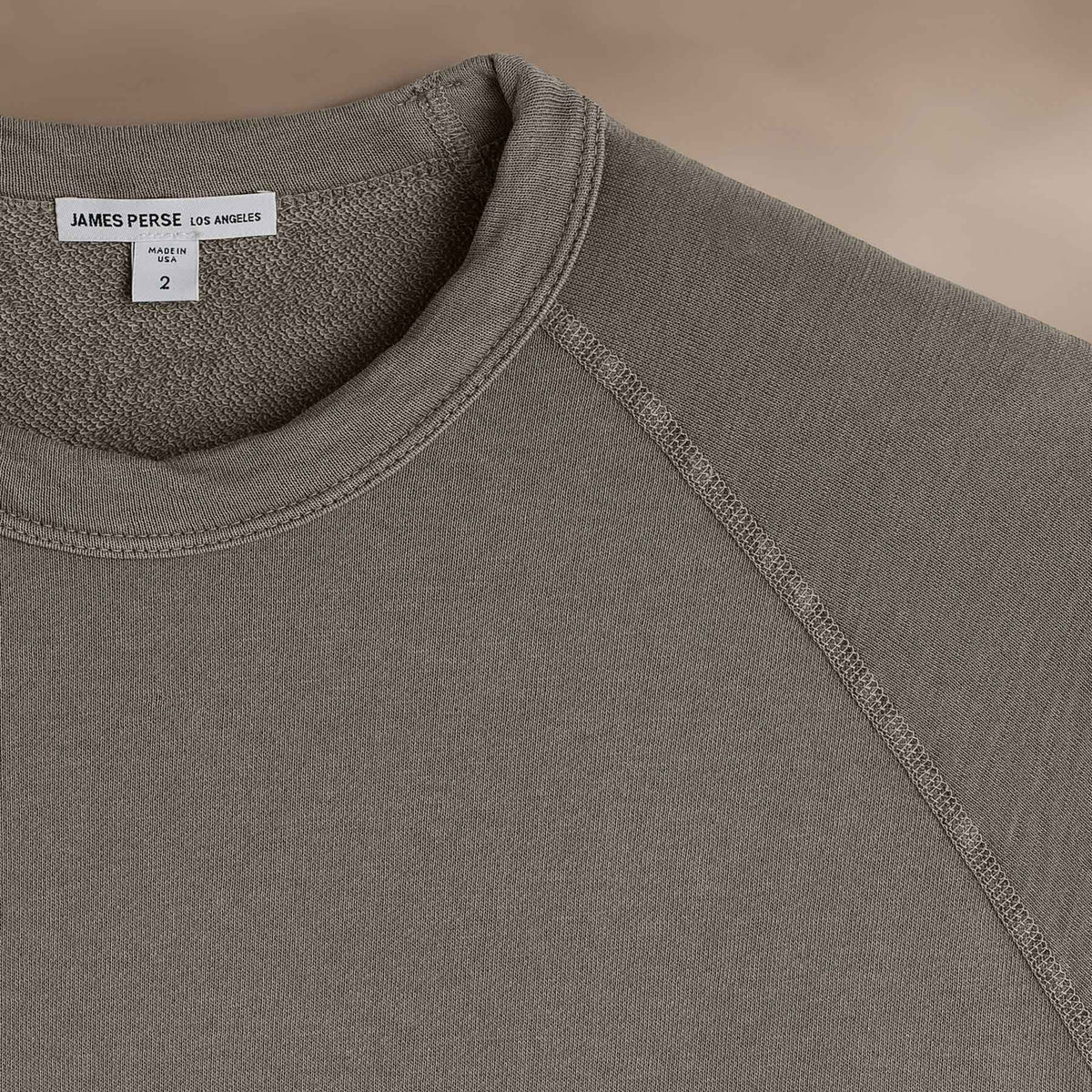 Vintage French Terry Sweatshirt in Coyote Pigment | James Perse Los Angeles