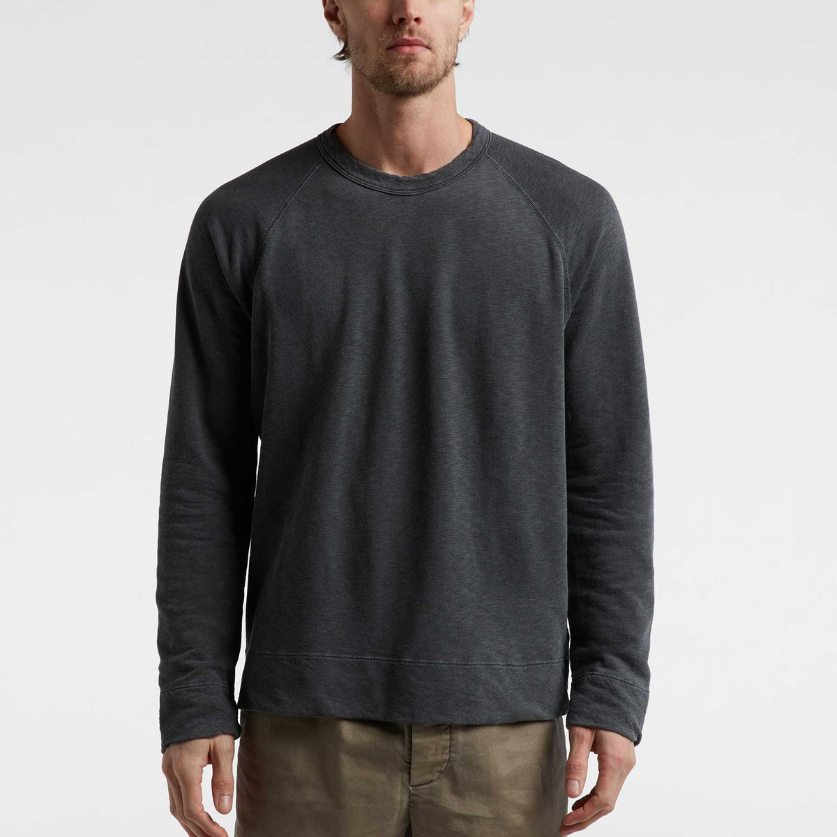 Vintage French Terry Sweatshirt in Carbon | James Perse Los Angeles