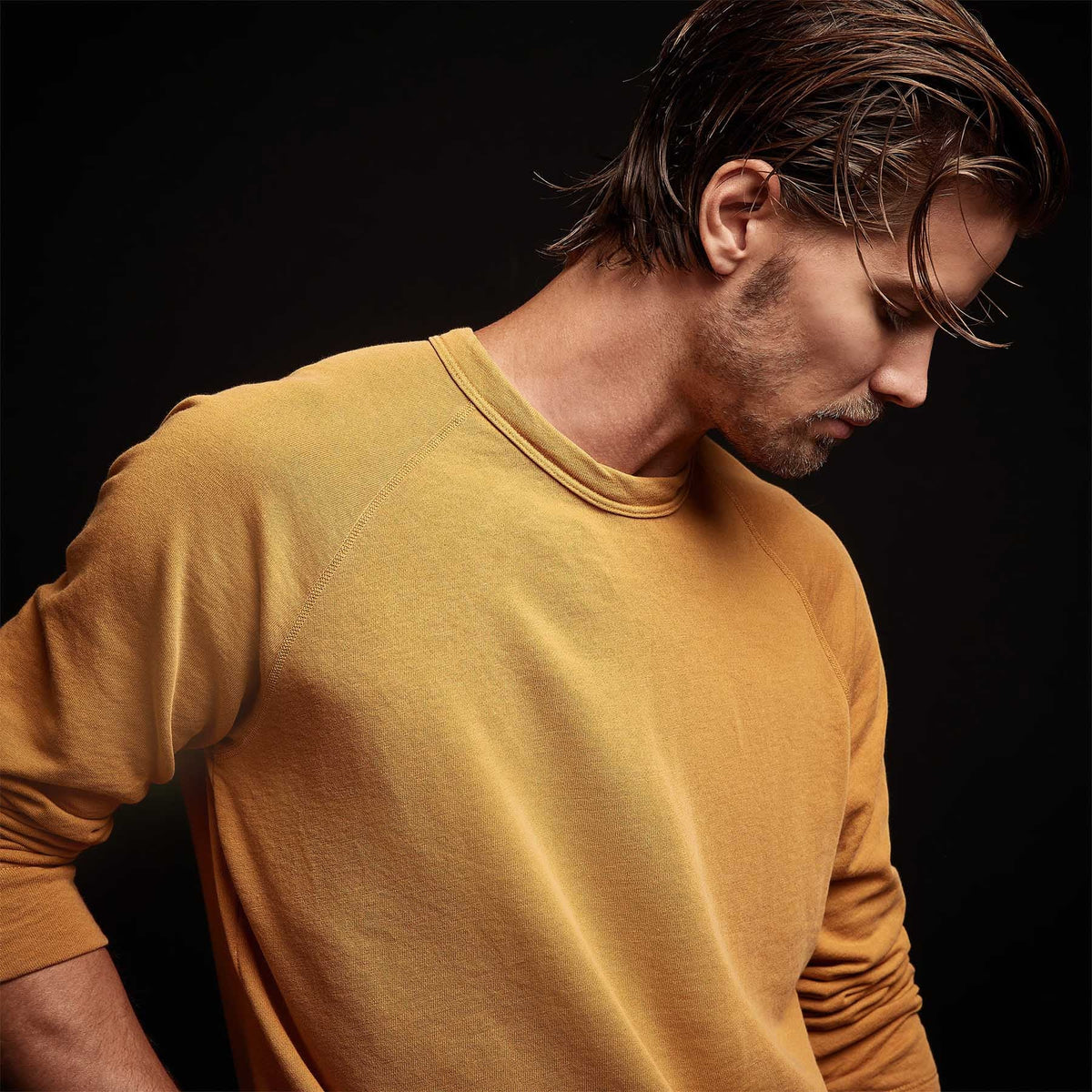 Vintage French Terry Sweatshirt in Comet Pigment | James Perse Los Angeles