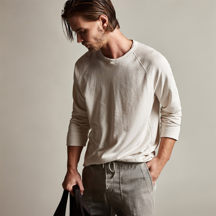 Vintage French Terry Sweatshirt in Canvas Pigment | James Perse Los Angeles