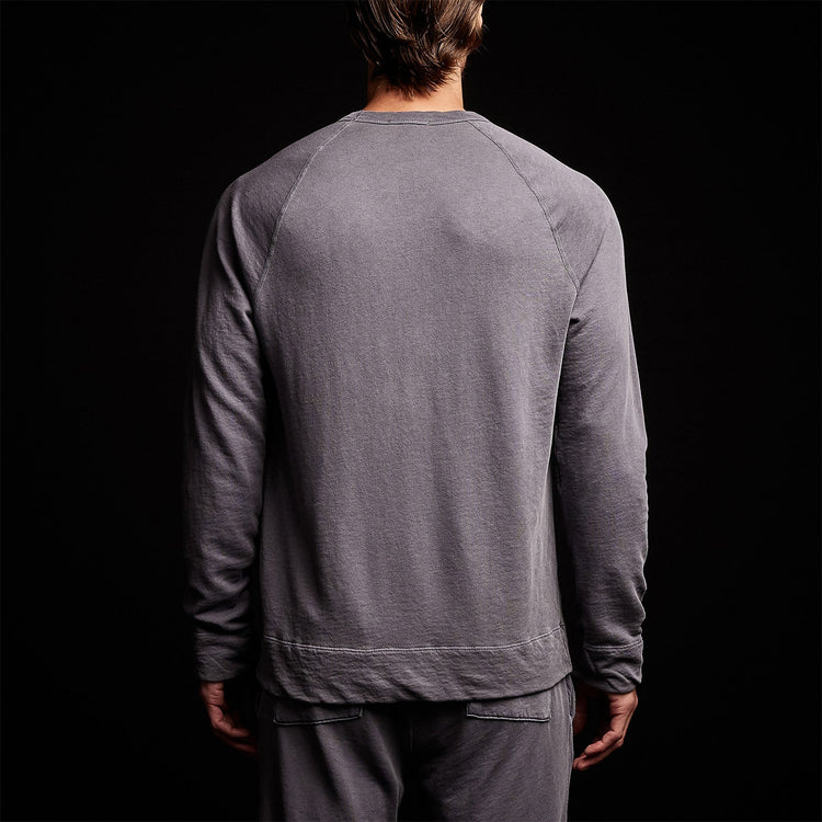 Vintage French Terry Sweatshirt in Flannel Pigment | James Perse Los Angeles
