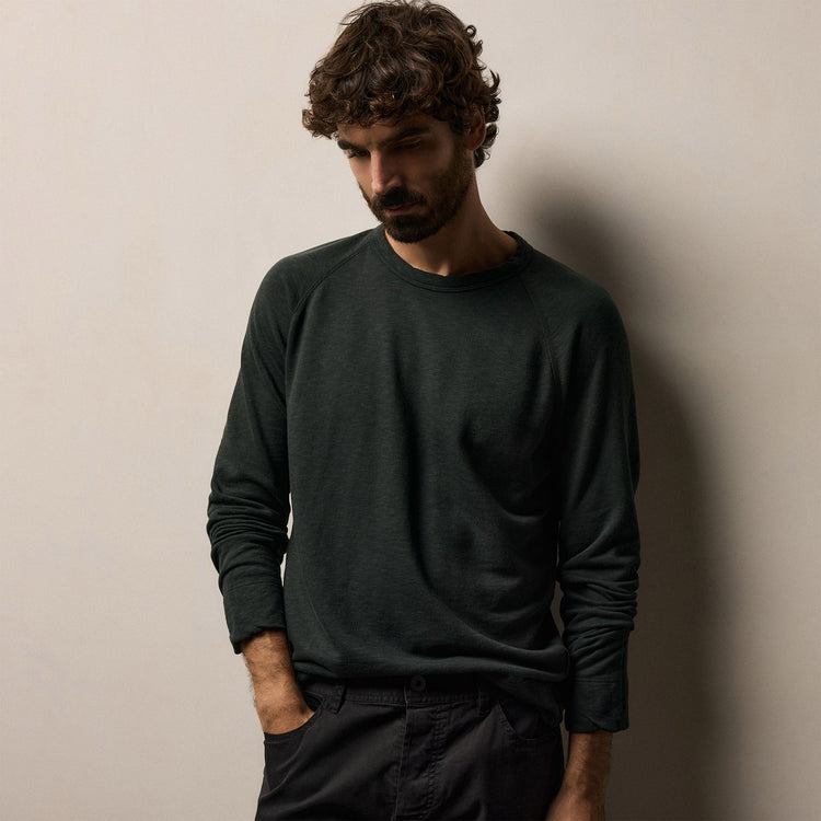 Vintage French Terry Sweatshirt in Fern | James Perse Los Angeles