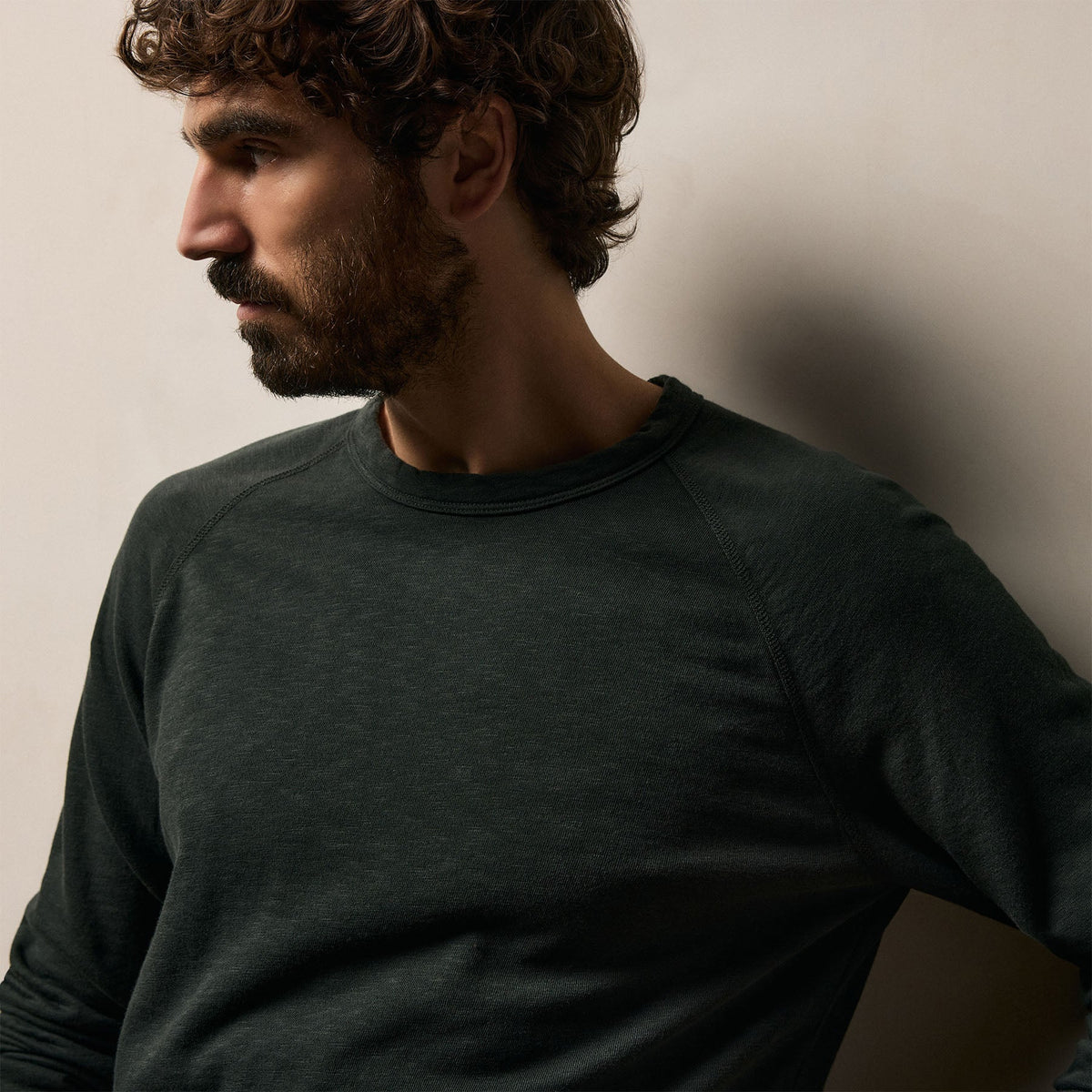 Vintage French Terry Sweatshirt in Fern | James Perse Los Angeles