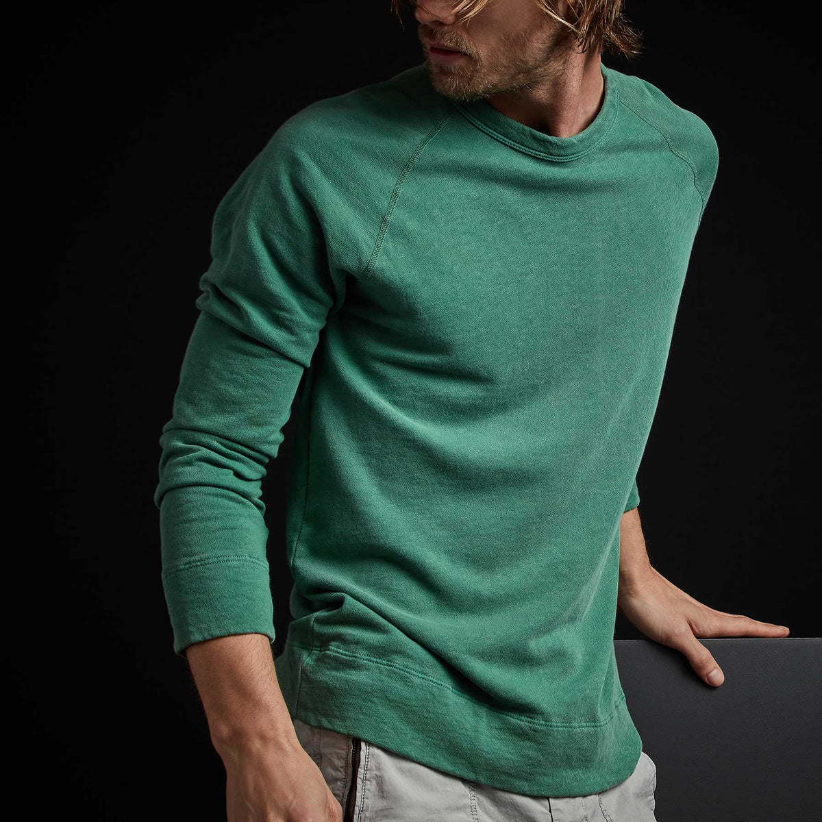Vintage French Terry Sweatshirt in Fuji Pigment | James Perse Los Angeles