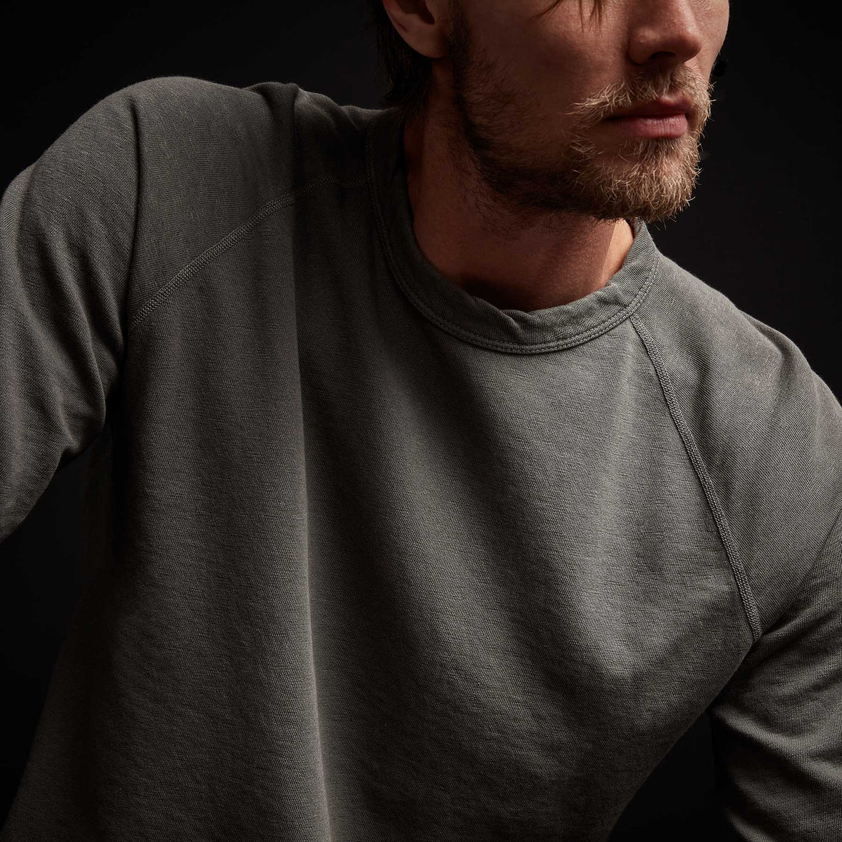Vintage French Terry Sweatshirt - Jungle Pigment | James Perse Los Angeles