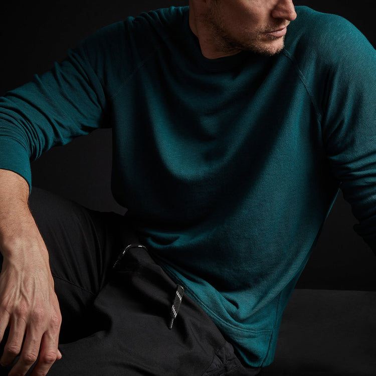 Vintage French Terry Sweatshirt in Jewel | James Perse Los Angeles