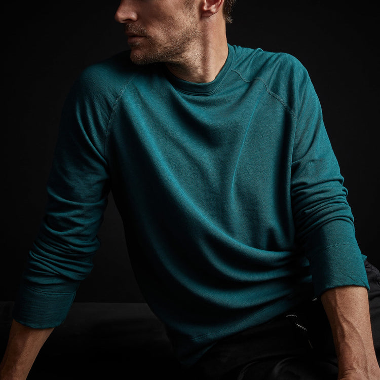 Vintage French Terry Sweatshirt in Jewel | James Perse Los Angeles