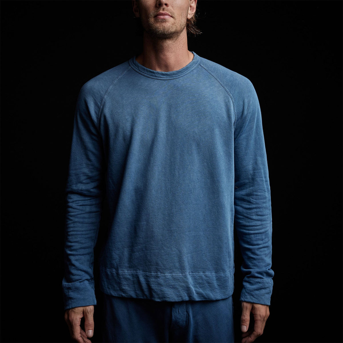 Vintage French Terry Sweatshirt in Lake Pigment | James Perse Los Angeles